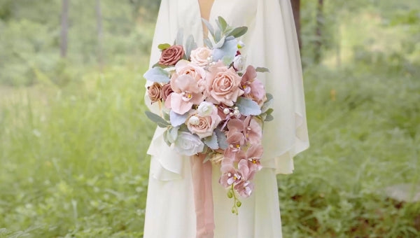 How to Make a Cascading Bridal Bouquet With Orchids – Ling's Moment