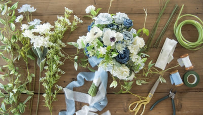 How to DIY a Something Blue Wedding Bouquet