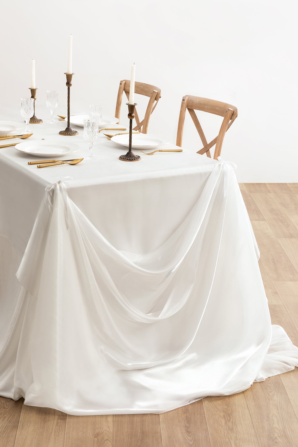 Wedding Backdrop Curtains in Pearlite White