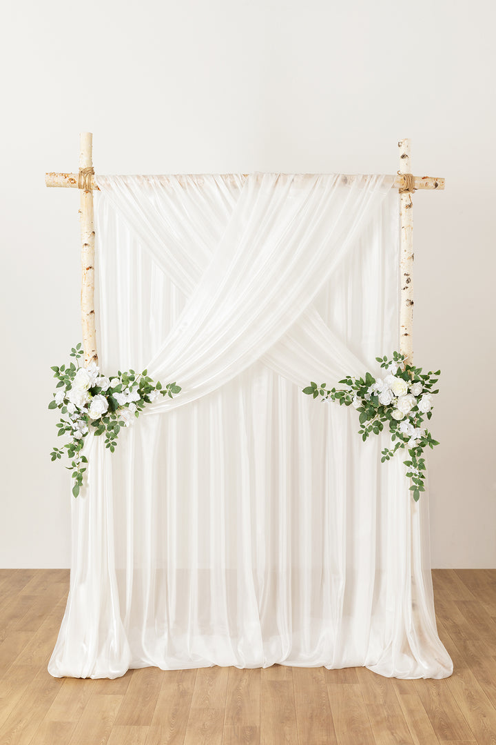 Wedding Backdrop Curtains in Pearlite White
