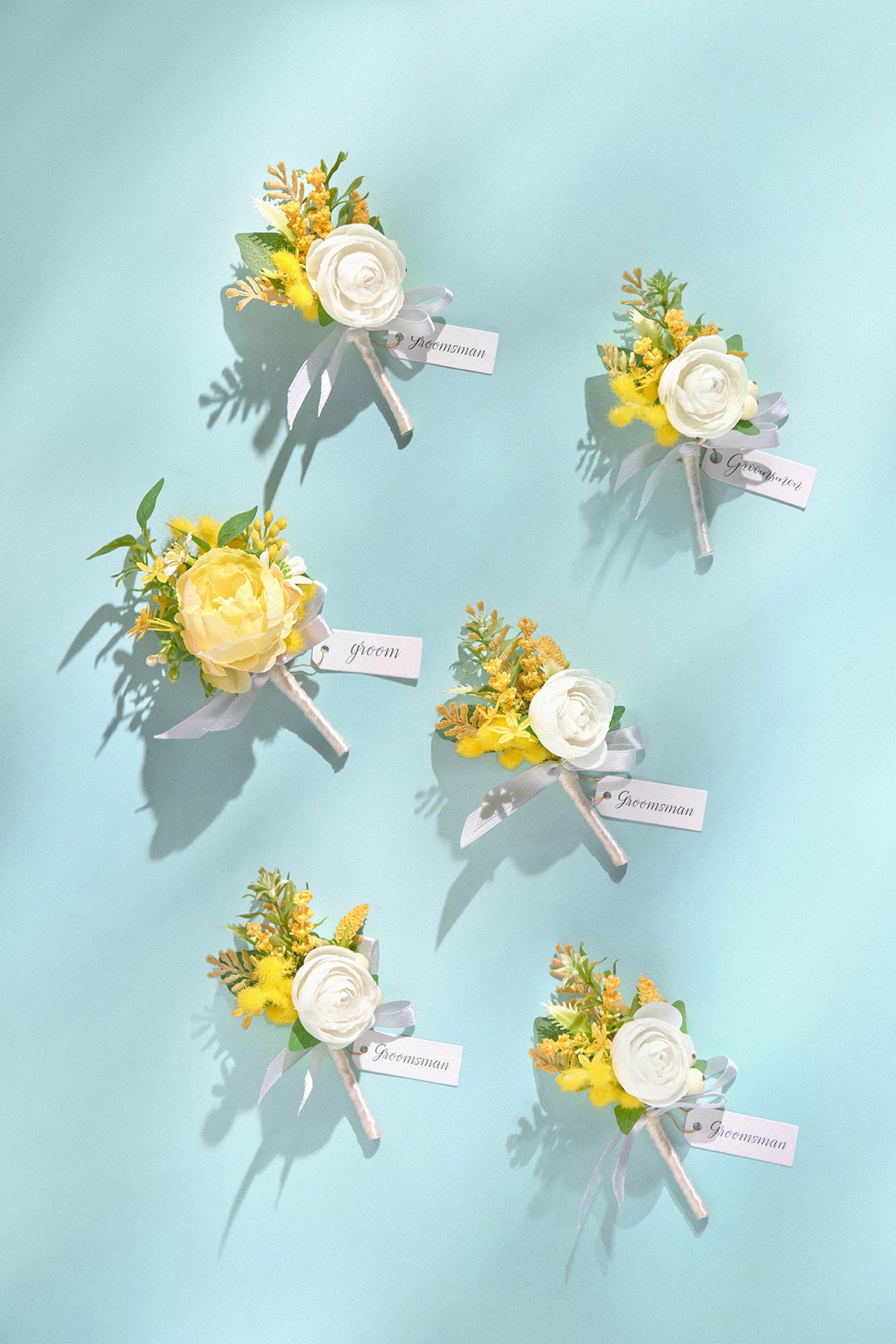 Pre-Arranged Wedding Flower Packages in Lemonade Yellow