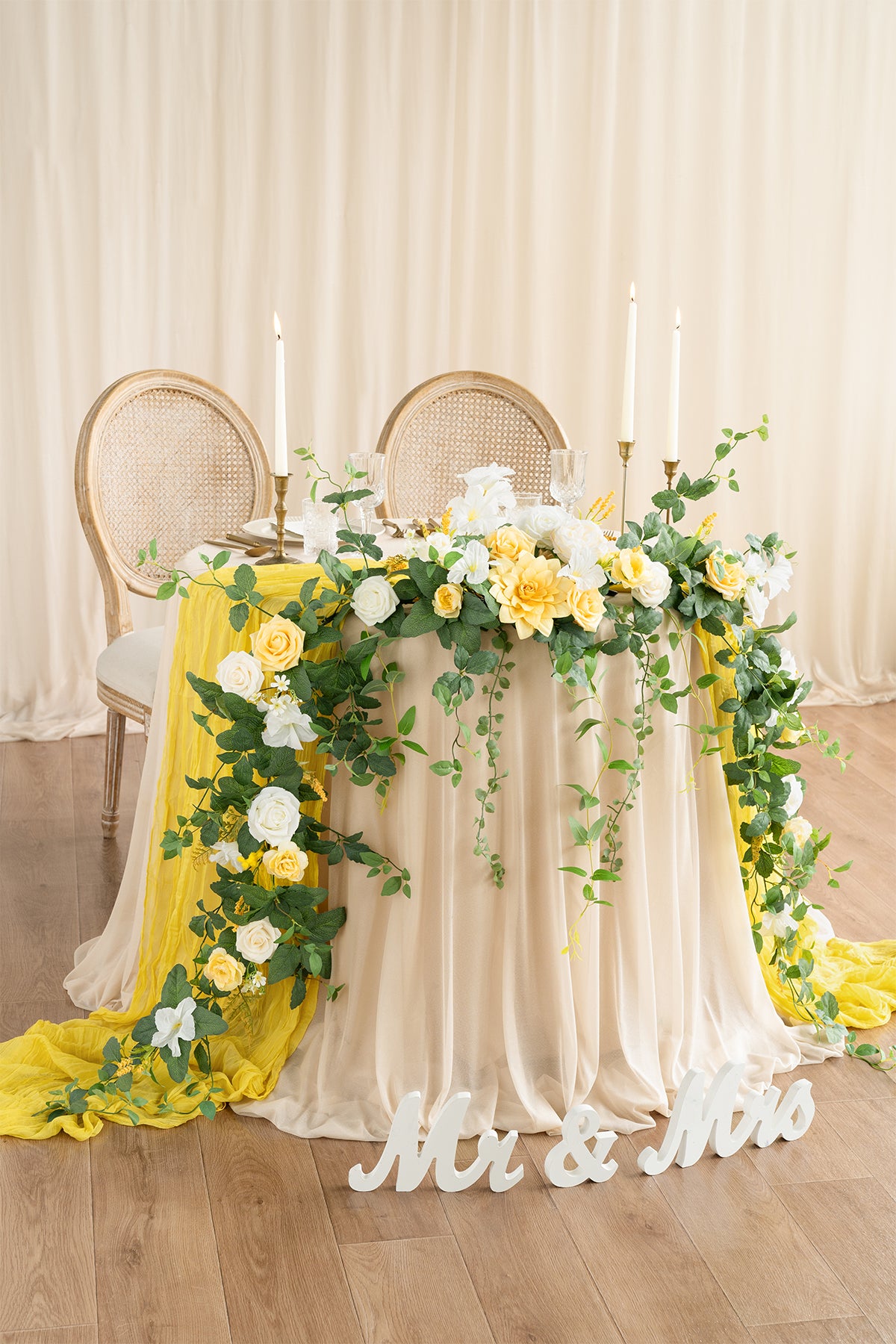 Pre-Arranged Wedding Flower Packages in Lemonade Yellow