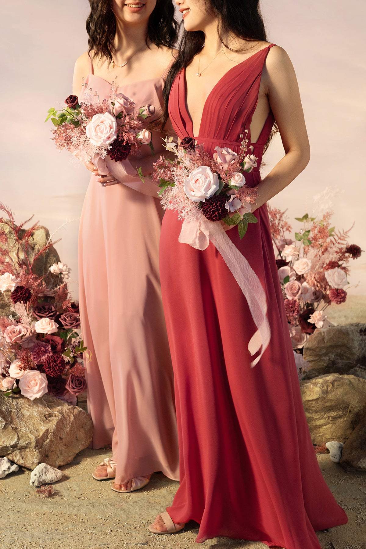 Bridesmaid Posy in Vintage Rose & Blush