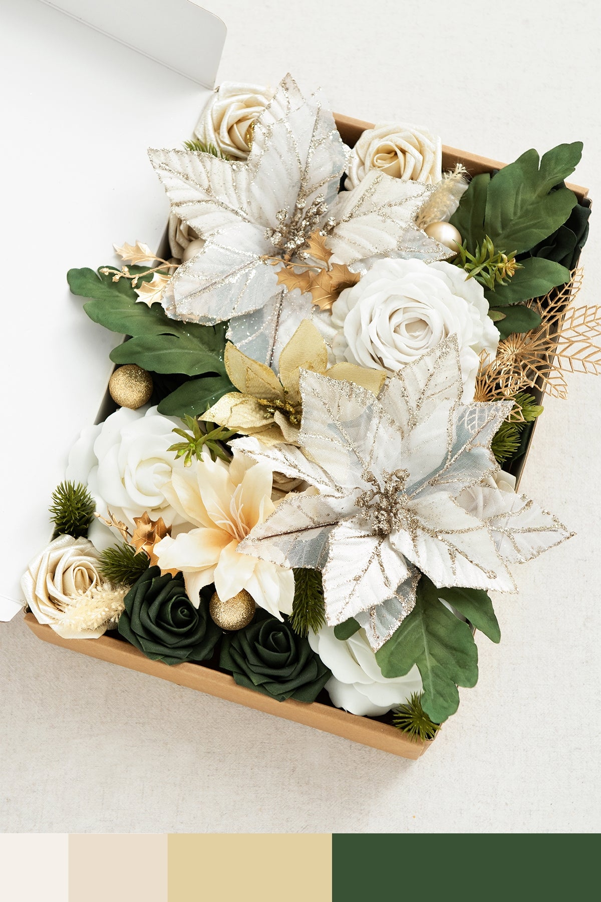 DIY Designer Flower Boxes in Champagne Christmas – Ling's Moment