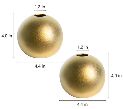 Pearlite Gold Spherical Matte Glazed Ceramic Vase