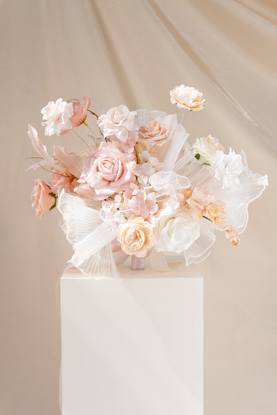 Medium Free-Form Bridal Bouquet in Glowing Blush & Pearl | Clearance