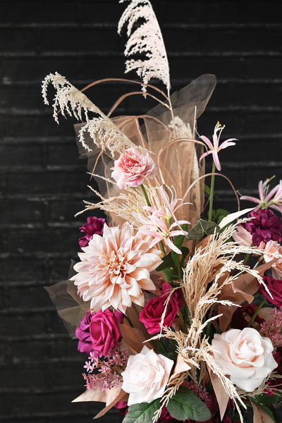 Altar Decor Free-Standing Flowers in Valentine Magenta