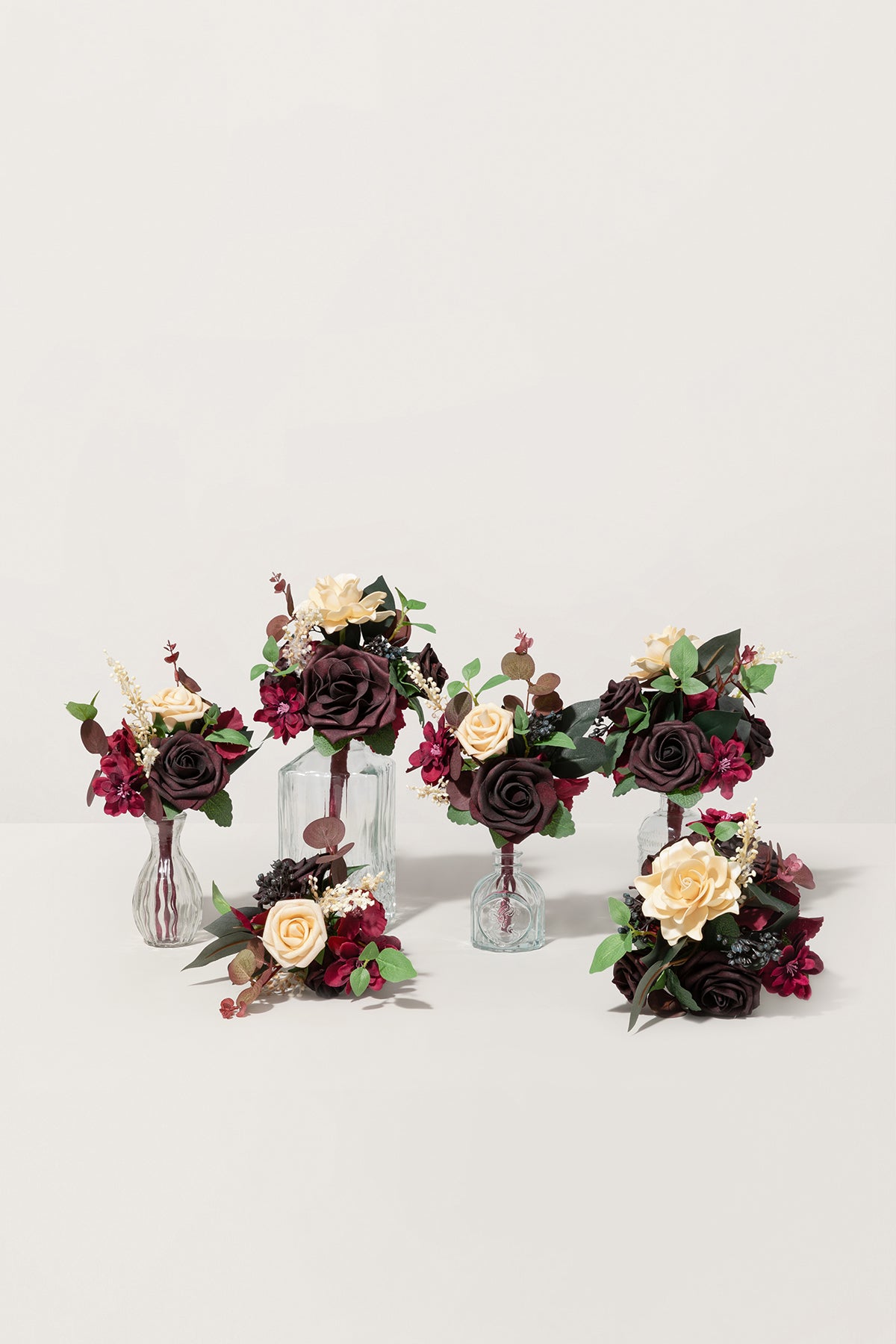 Mini Premade Flower Centerpiece Set in Black Baccara