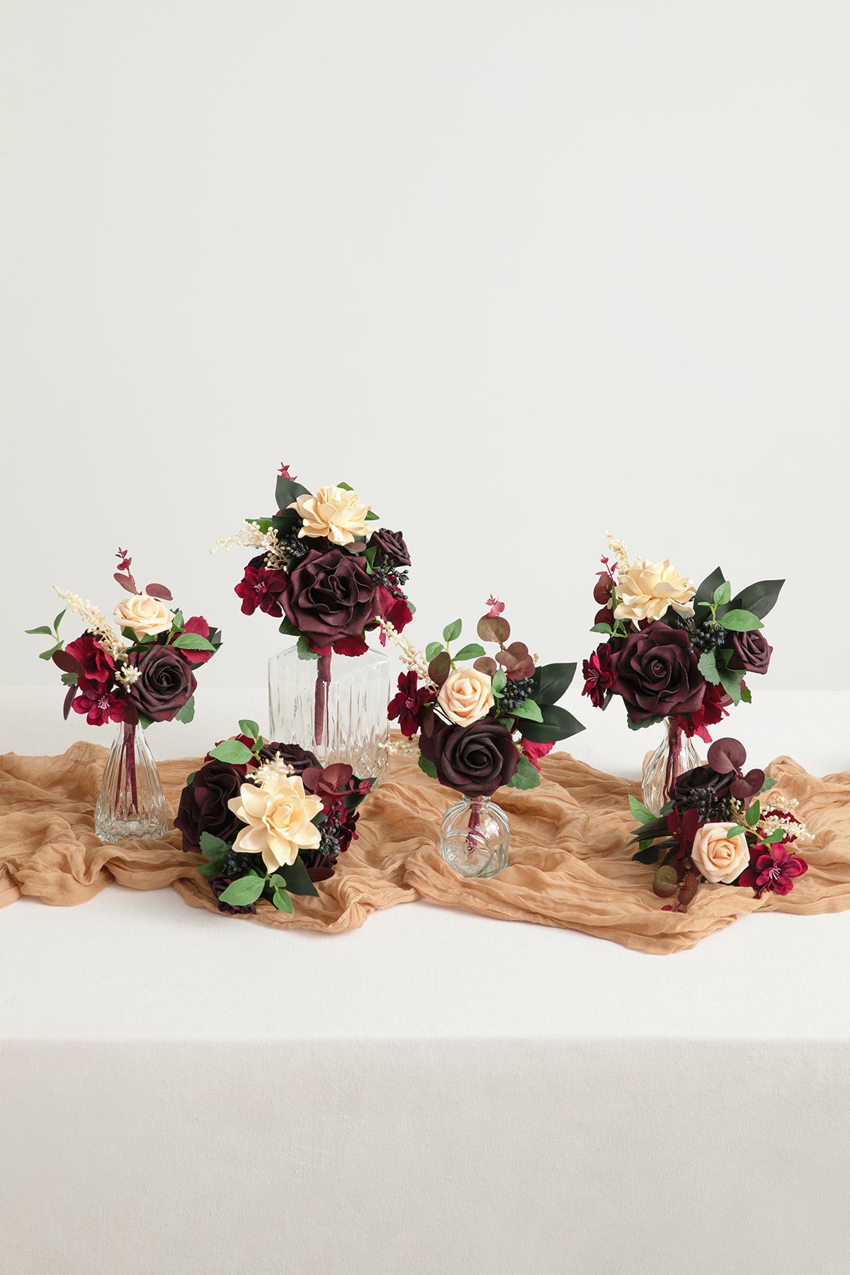 Mini Premade Flower Centerpiece Set in Black Baccara