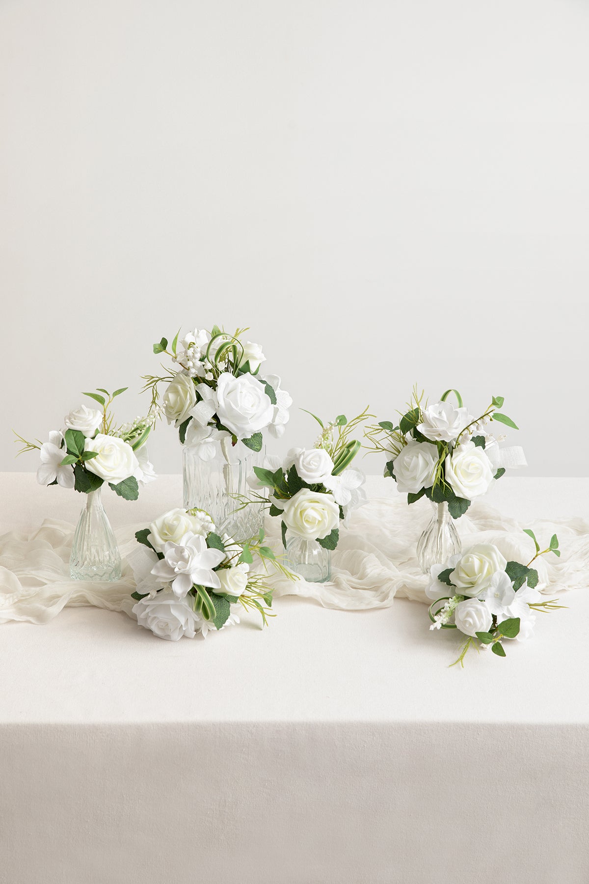Mini Premade Flower Centerpiece Set in May Lily & Olive