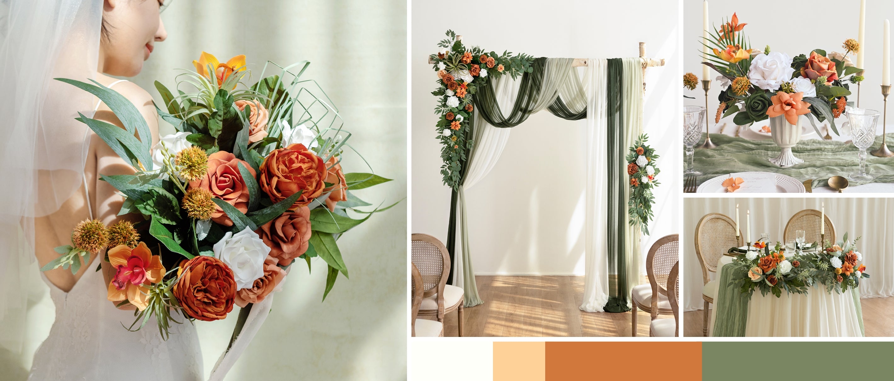 Orange & Olive Green Wedding pc banner