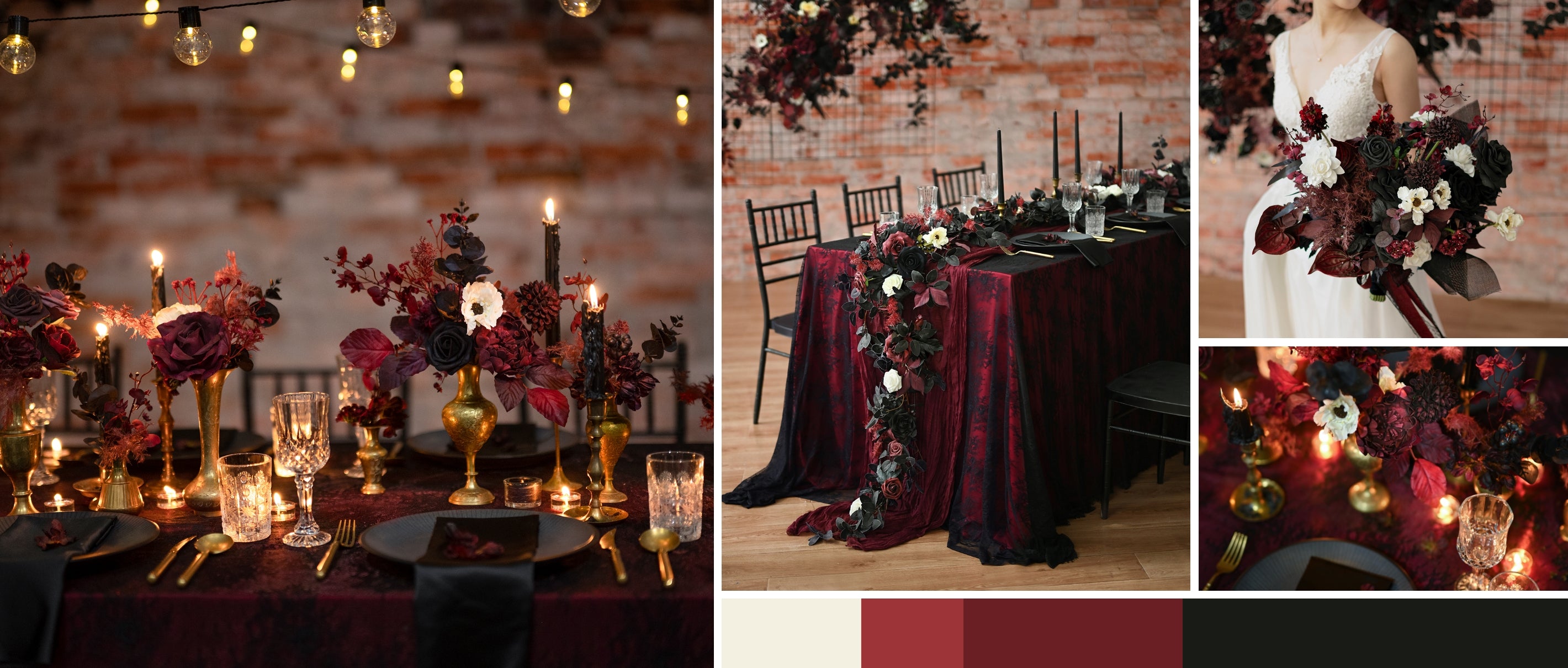 Moody Burgundy & Black Wedding pc banner