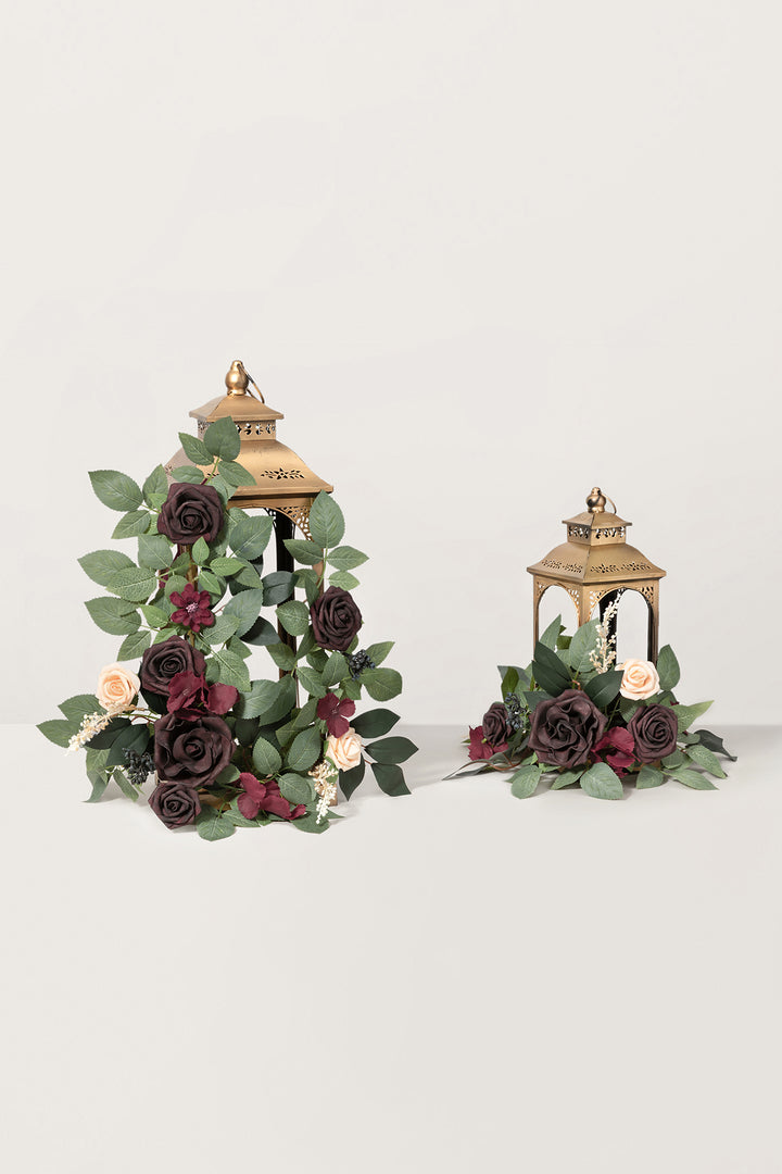 2ft Flower Garlands in Black Baccara