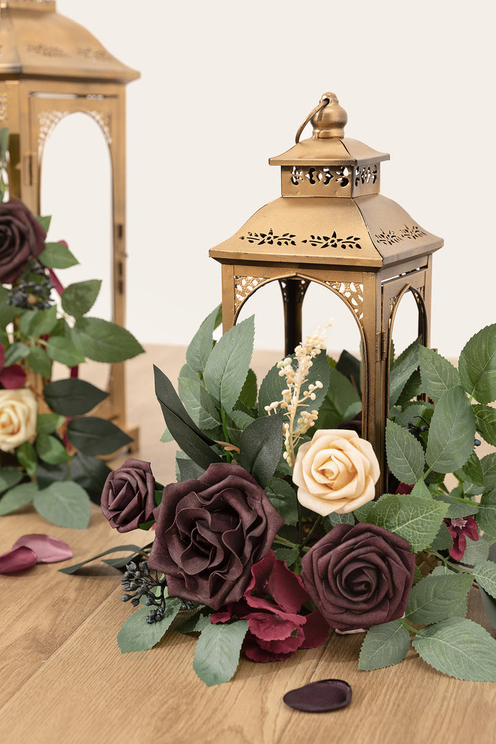 2ft Flower Garlands in Black Baccara