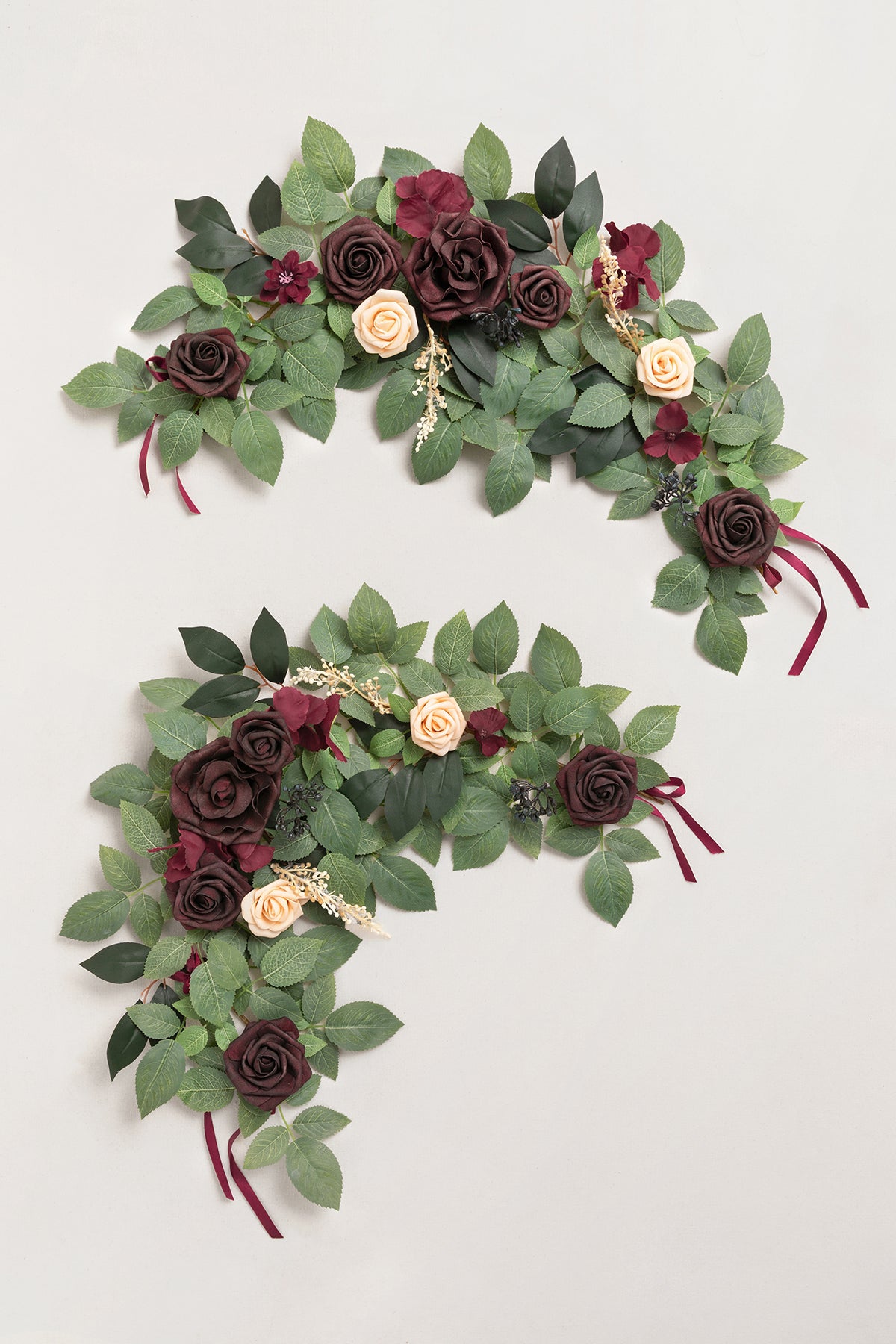 2ft Flower Garlands in Black Baccara