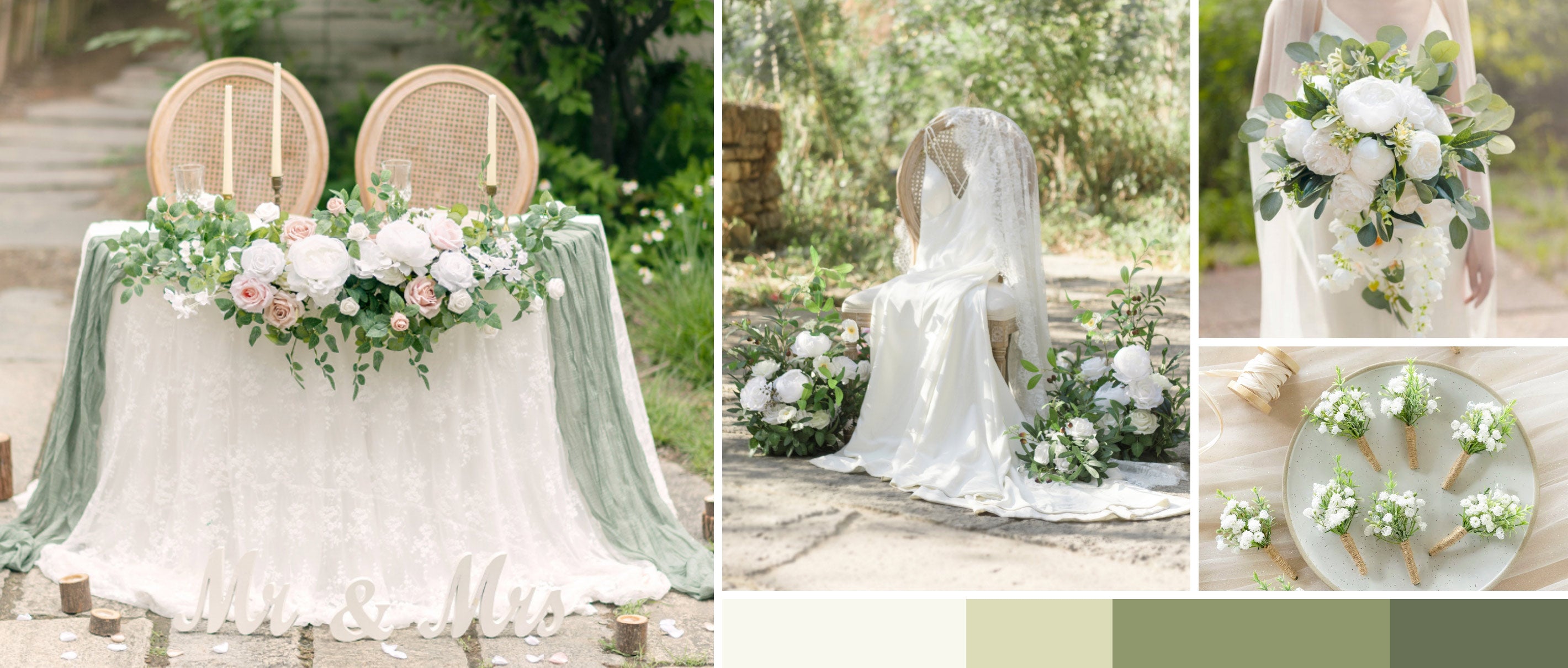 White and Sage Wedding pc banner