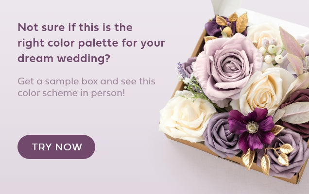 Lilac and Gold Wedding sample
