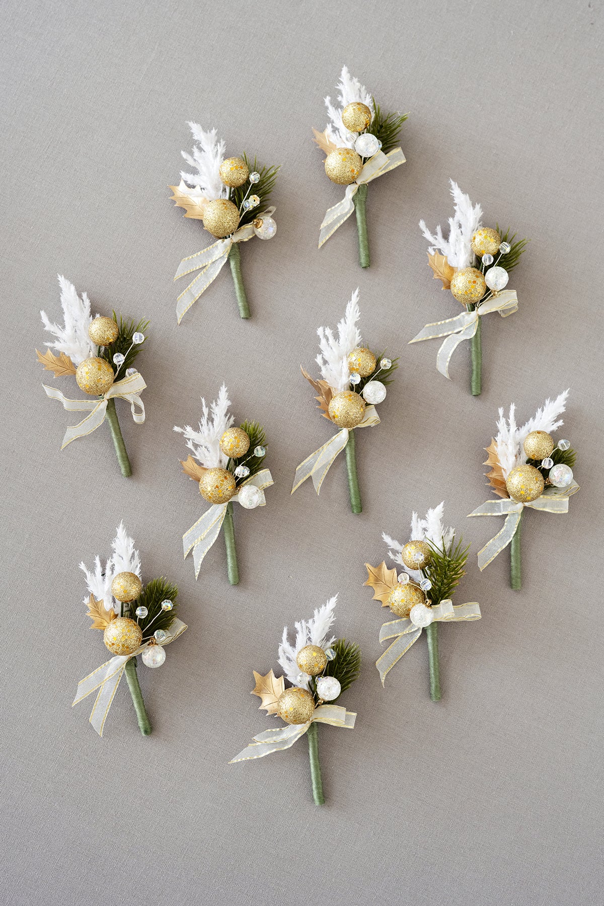 Boutonnieres for Guests in Champagne Christmas Clearance Ling's Moment