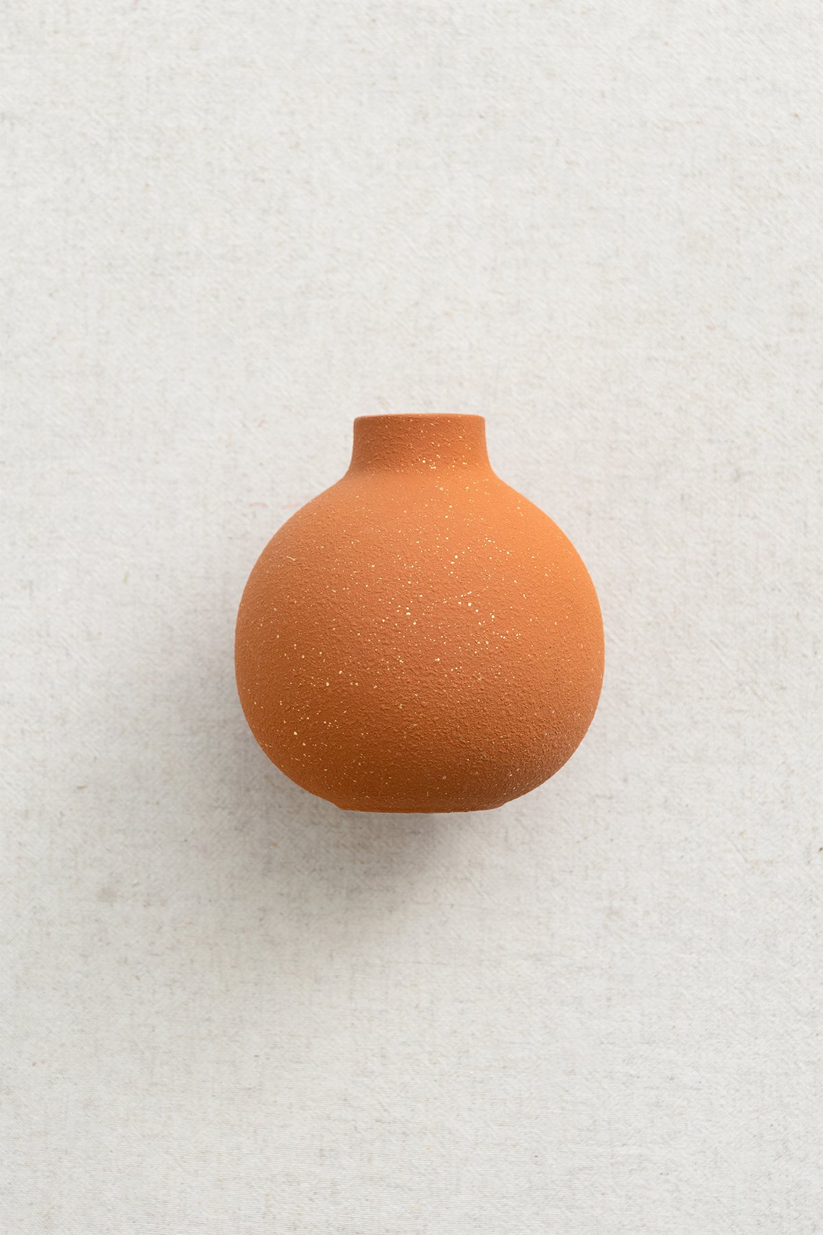 Spherical Ceramic Vase for Halloween in Black & Pumpkin Orange | CLEARANCE