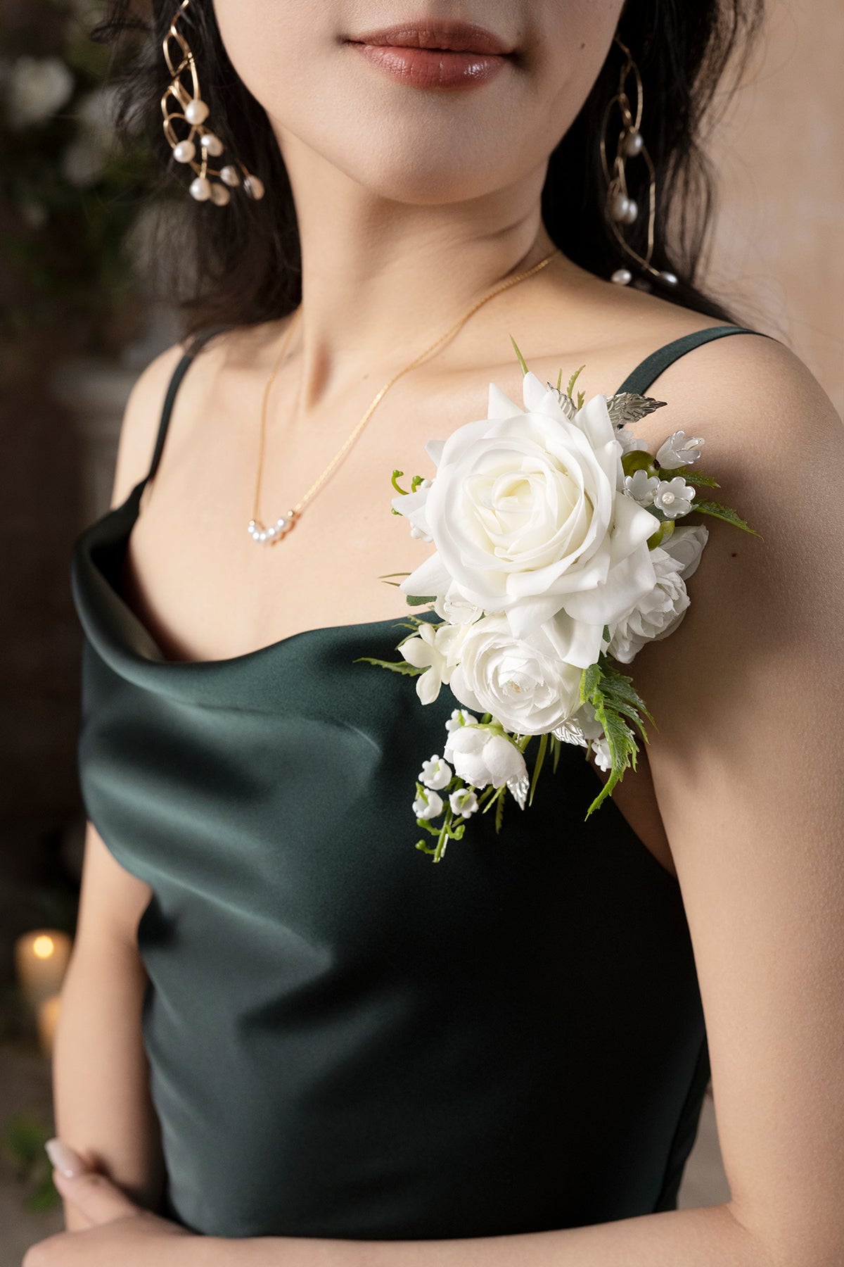 Wrist Corsages in May Lily & Olive