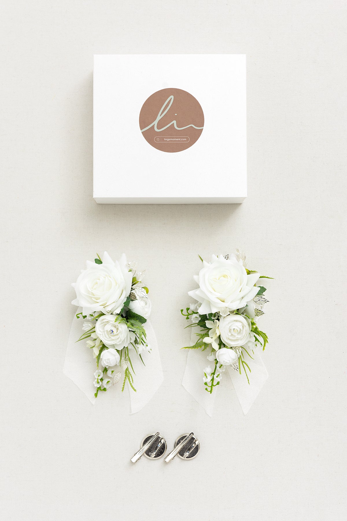 Wrist Corsages in May Lily & Olive