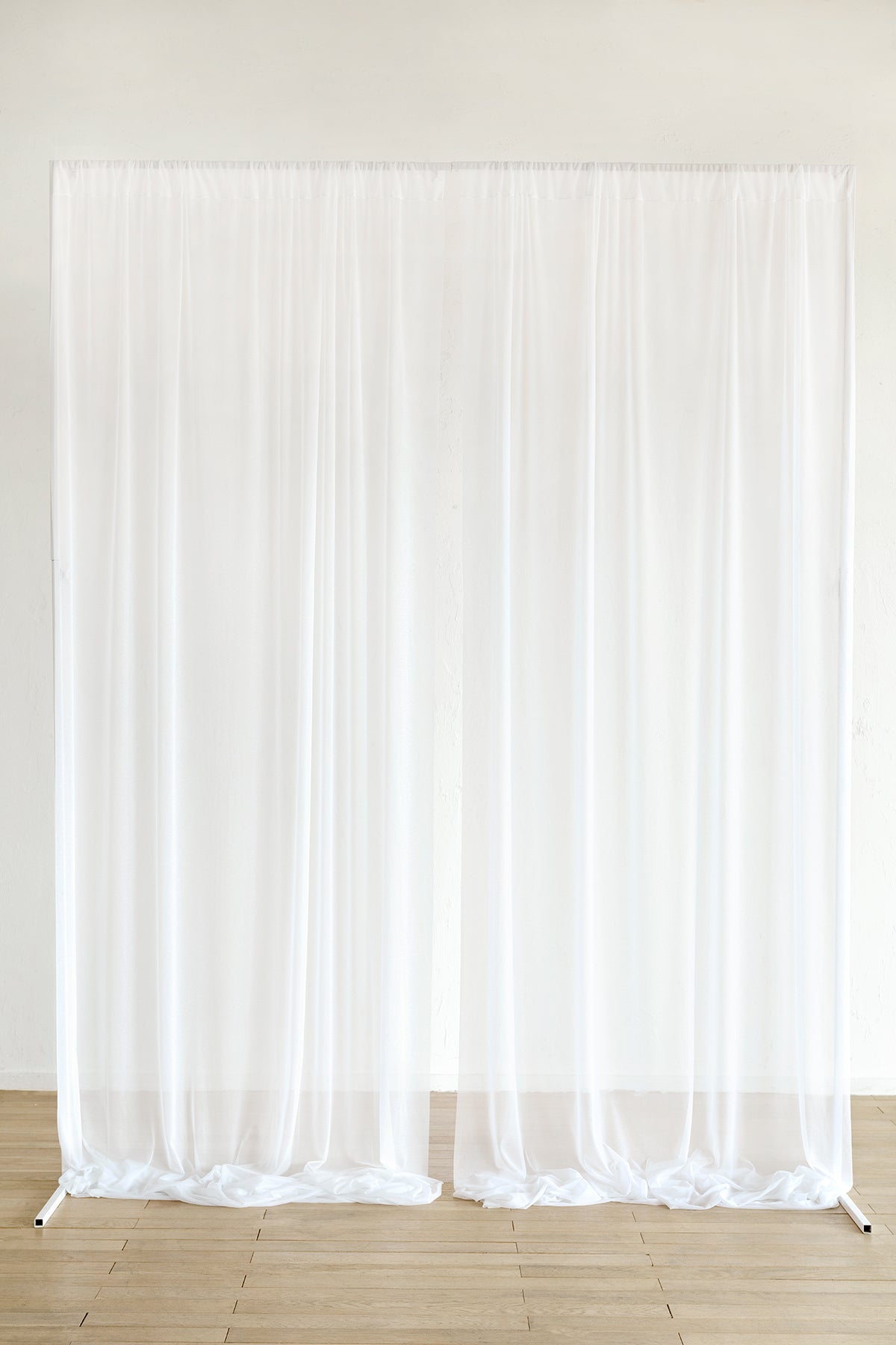 Sheer Backdrop Curtain Panels 60" w x 10ft (Set of 2) | Clearance