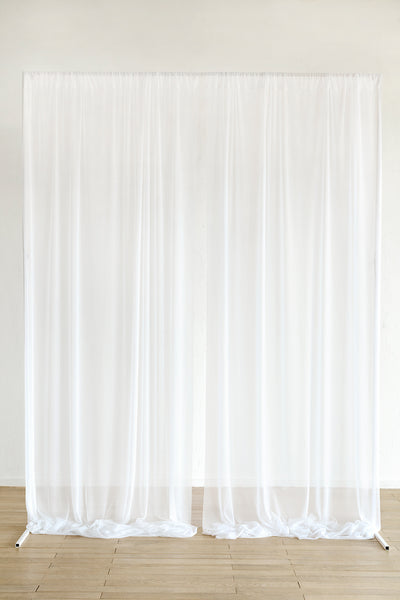 Sheer Backdrop Curtain Panels 60" w x 10ft (Set of 2)