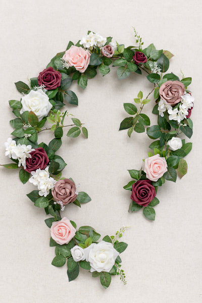 5ft Flower Garlands in Dusty Rose & Cream | Clearance