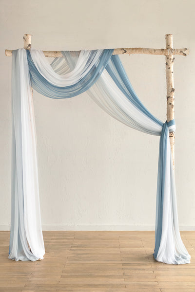 Wedding Arch Drapes in Dusty Blue & Navy