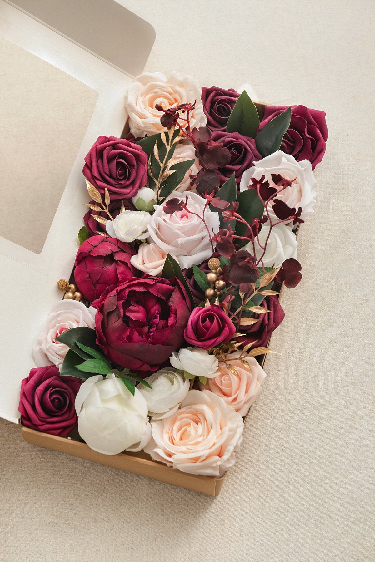 Natural Touch Peony Designer Flower Boxes