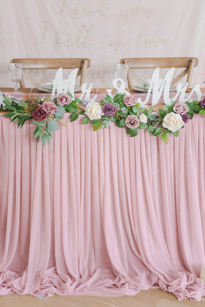 Table Skirt for Head Table/Sweetheart Table - 8 Colors