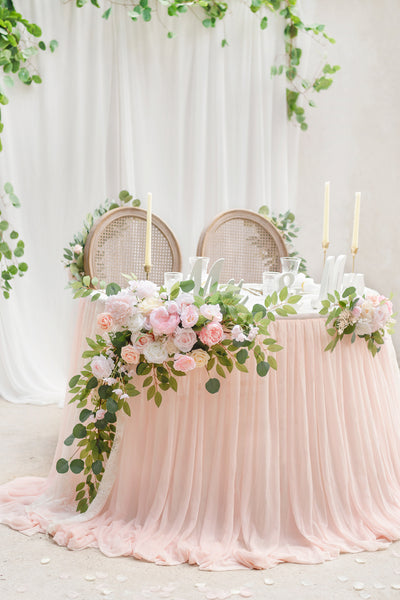 Table Skirt for Head Table/Sweetheart Table - 8 Colors