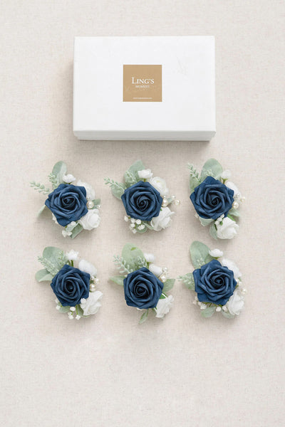 Wrist Corsages in Noble Navy Blue