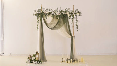 How to Use Easy Hanging Sheer Arch Draping Set