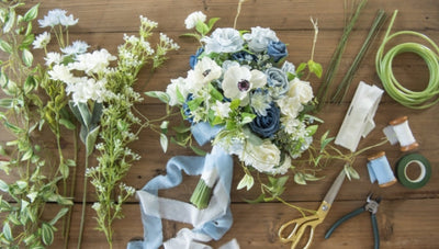 How to DIY a Something Blue Wedding Bouquet