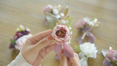 How to Make Peony Wedding Boutonnieres