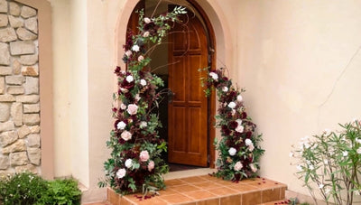 How to Make a Romantic Marsala Floral Wedding Arch