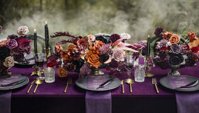 The Inspiration Behind Ling’s Halloween Purple & Orange Wedding Collection