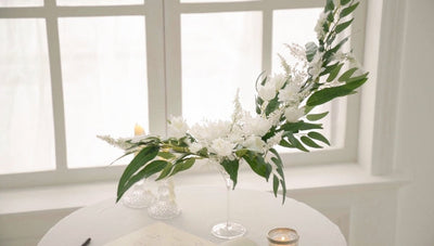 DIY elegant centerpiece with Martini glass