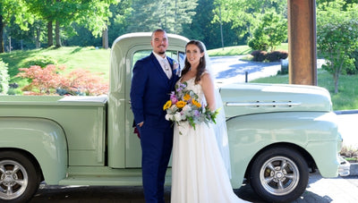 Abby & Nick's Vintage Inspired Sunflower & Lavender Vineyard Wedding