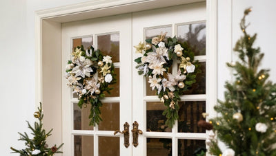 How to DIY Champagne Christmas Floral Wreath for Home and Wedding