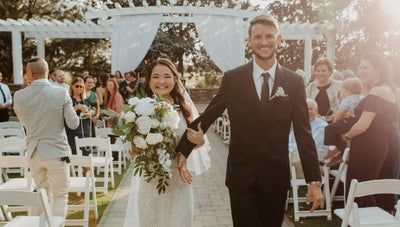 Donna & Drew’s Romantic White & Sage Fall Wedding