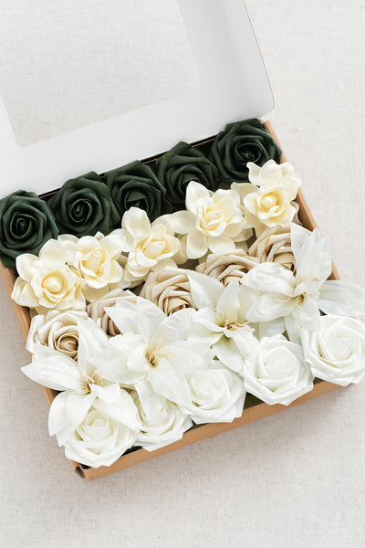 DIY Supporting Flower Boxes in Champagne Christmas