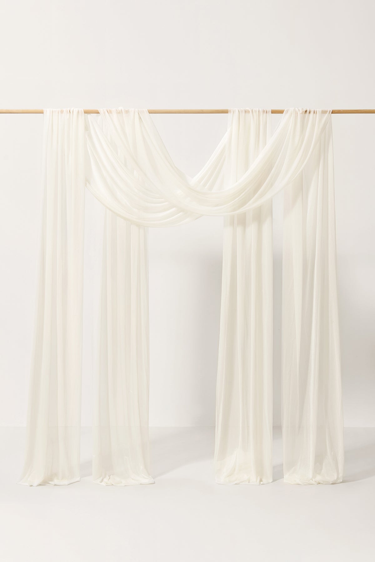 2 Panels Sheer Wedding Arch Draping 30" w x 32ft