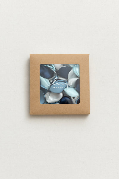 Silk Rose Petals in Dusty Blue & Navy