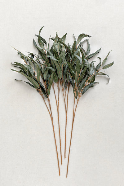 2.9ft Salix Leaves with Stems