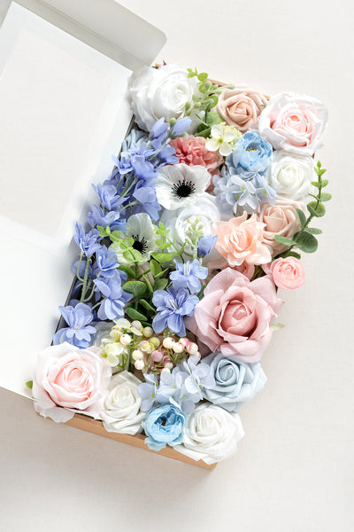 DIY Designer Flower Boxes in Dusty Rose & Navy
