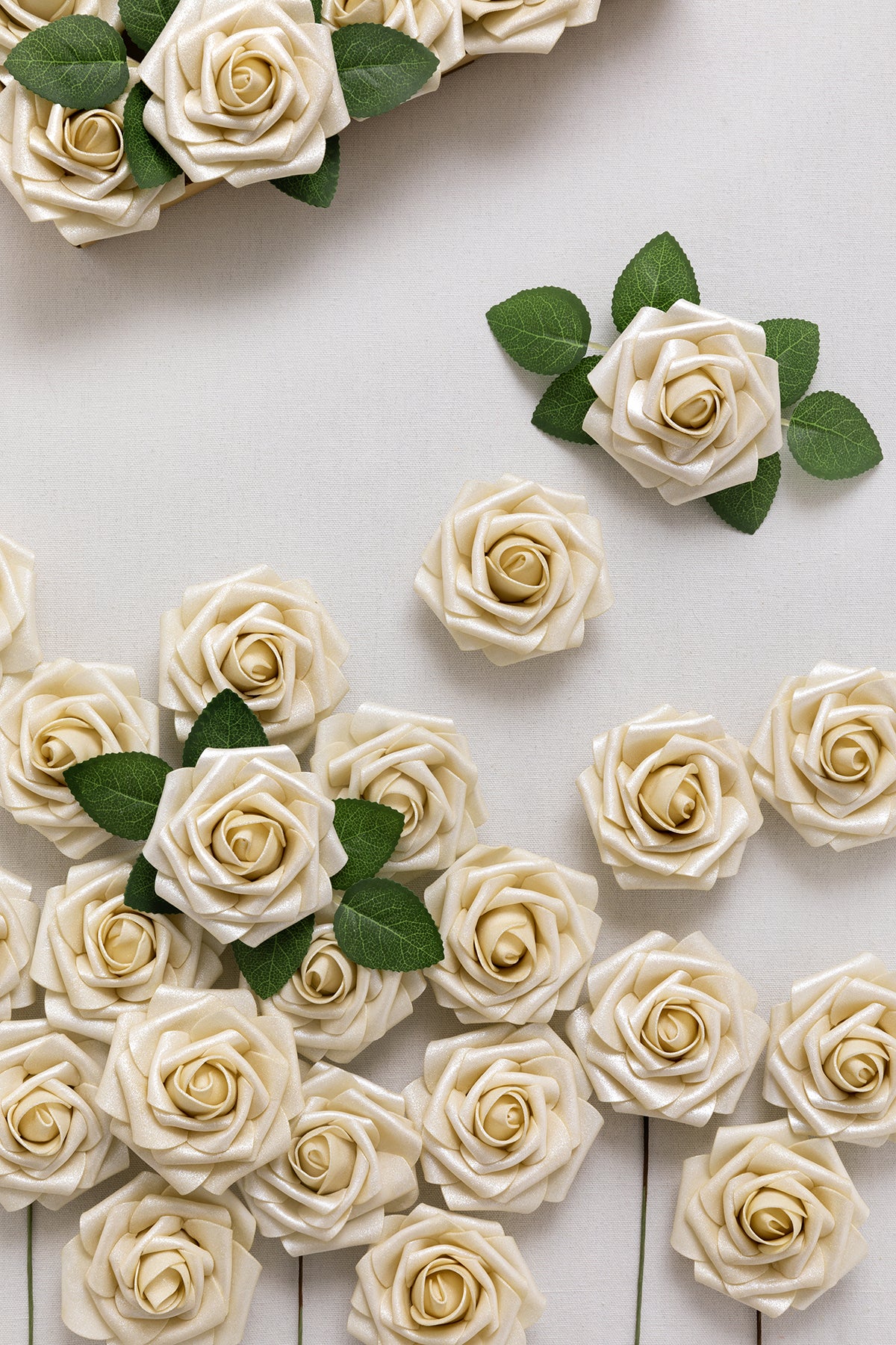 DIY Supporting Flower Boxes in Champagne Gold Rose