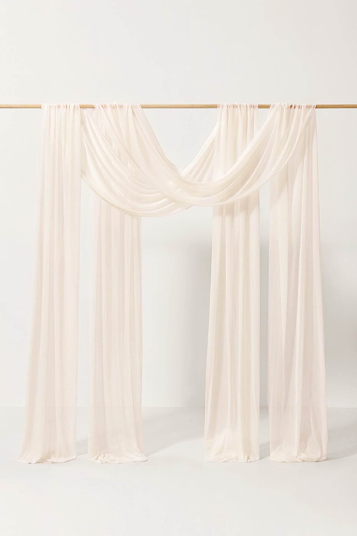 2 Panels Sheer Wedding Arch Draping 30" w x 32ft