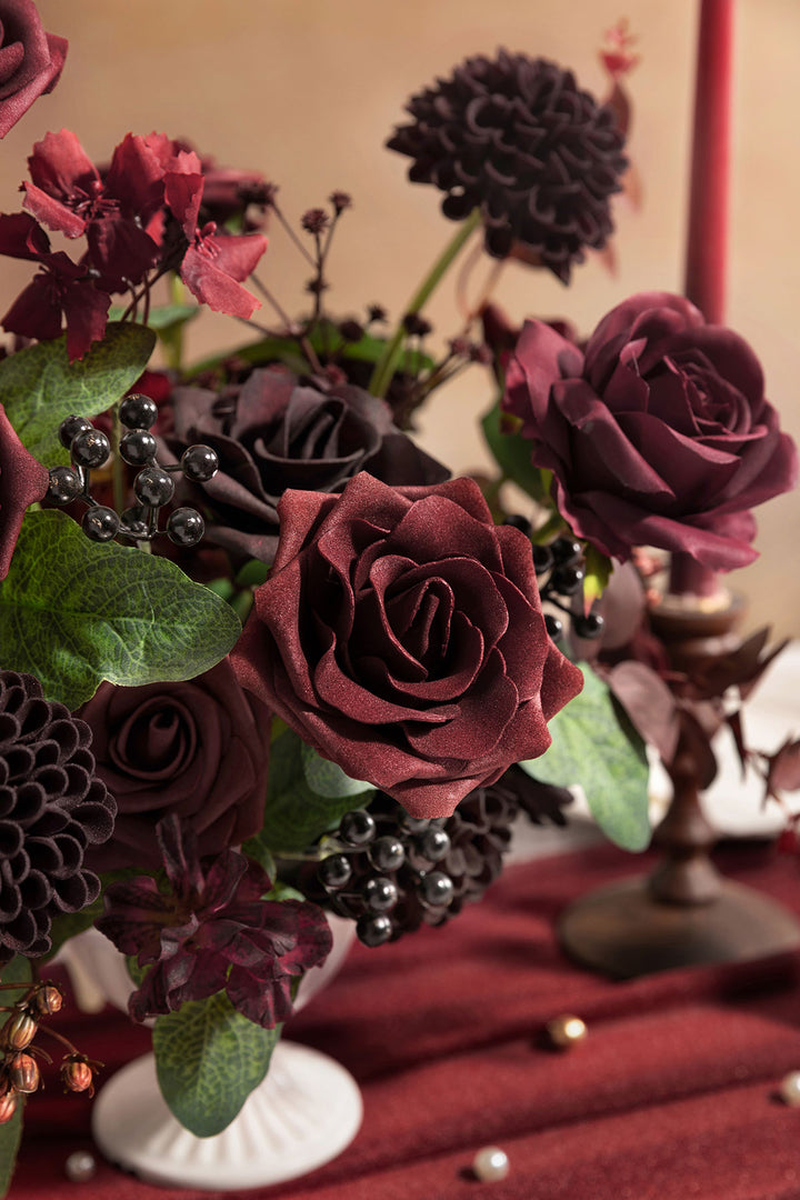 DIY Supporting Flower Boxes in Burgundy & Black Baccara - Image 3